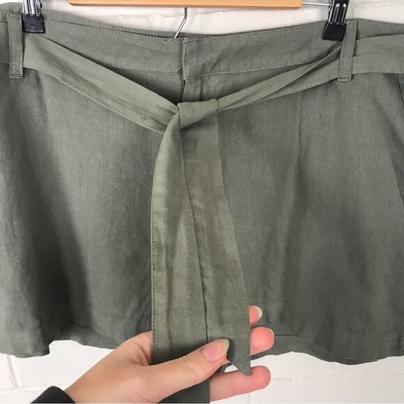 a.n.a Green Linen Blend Casual Plus Size Shorts Size 33/16 - Picture 4 of 9